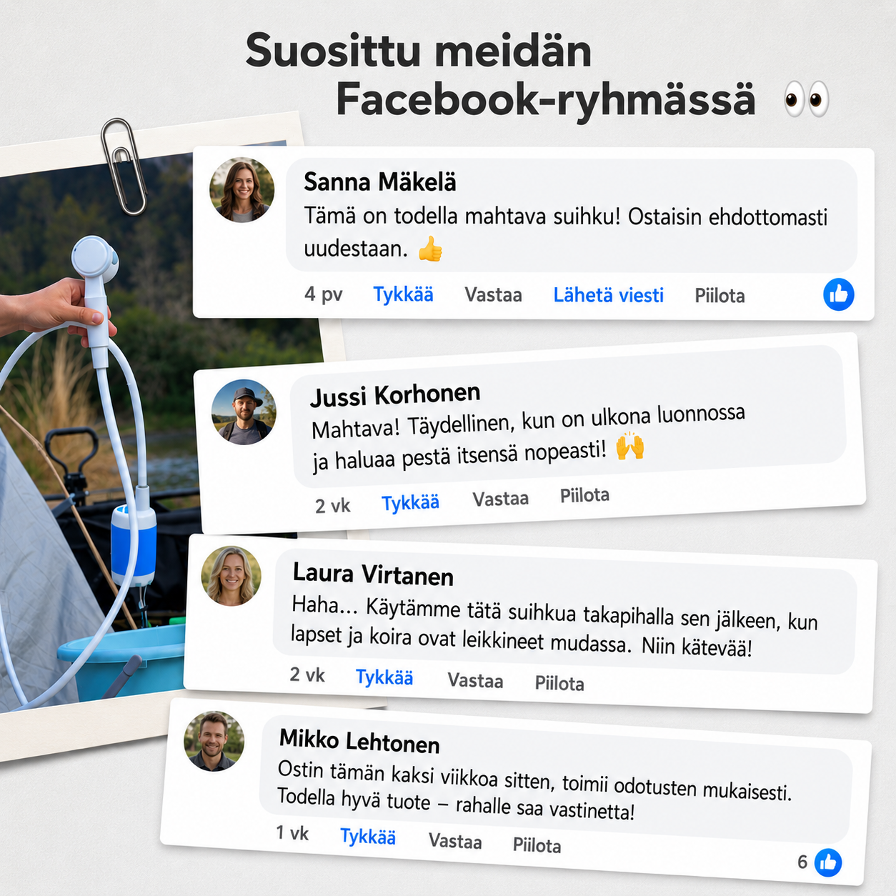 Kannettava vesipumppu: Sarja letkulla ja suuttimella